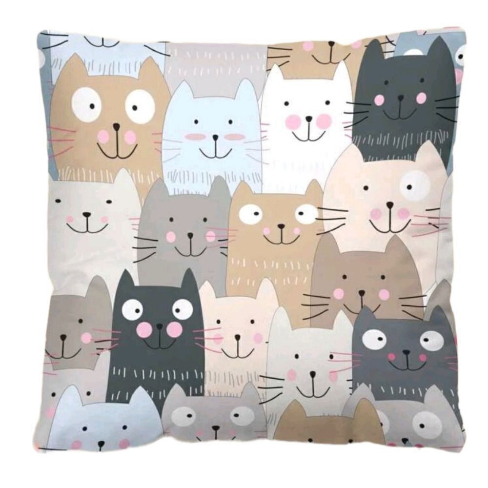 Cat Pattern Pillow Cover - Picture 4 of 5